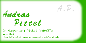 andras pittel business card